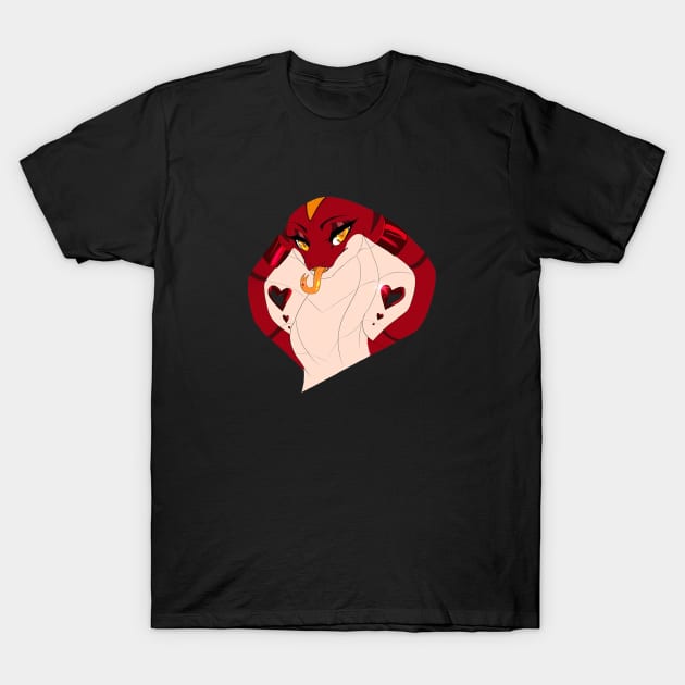 Red Cobra Head T-Shirt by Annaklava